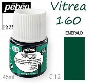 Barva na sklo VITREA 160- vypalovací č.12 EMERALD objem 45ml.