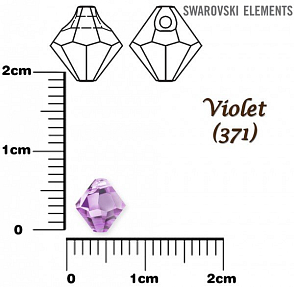 SWAROVSKI PŘÍVÉSKY 6301 barva VIOLET velikost 6mm. 