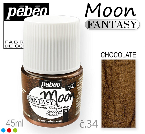 Barva na Šperky MOON Fantasy Pébéo . barva č. 34 CHOCOLATE. Balení 45ml. 