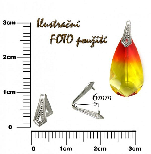 Šlupna-závěs na přívěsky. Označení S031. Barva platina.