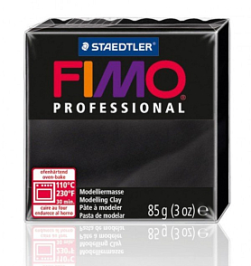 FIMO Professional balení 85g . Barva 9 ČERNÁ.