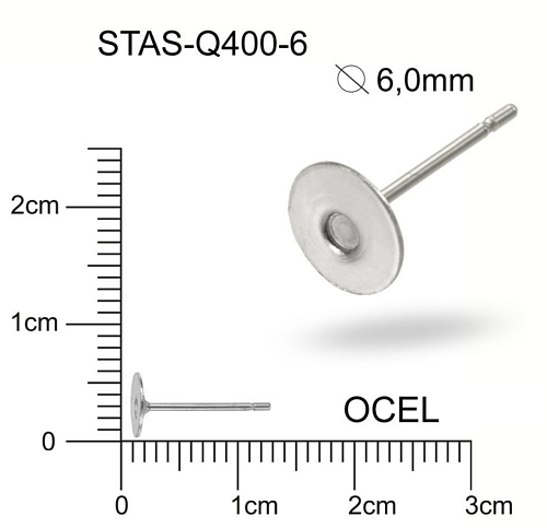 Puzeta s ploškou 6mm CHIRURGICKÁ OCEL ozn.-STAS-Q400 6