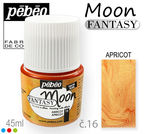 Barva na Šperky MOON Fantasy Pébéo . barva č. 16 APRICOT. Balení 45ml. 