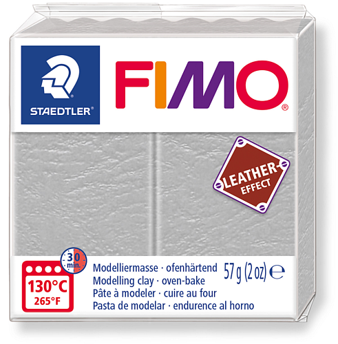 FIMO LEATHER efekt barva HOLUBÍ ŠEDÁ č.809 balení  57g