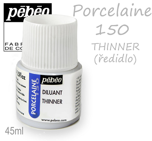 THINNER (ŘEDIDLO médium) pro barvy Pébeo Porcelaine 150. Balení 45 ml.