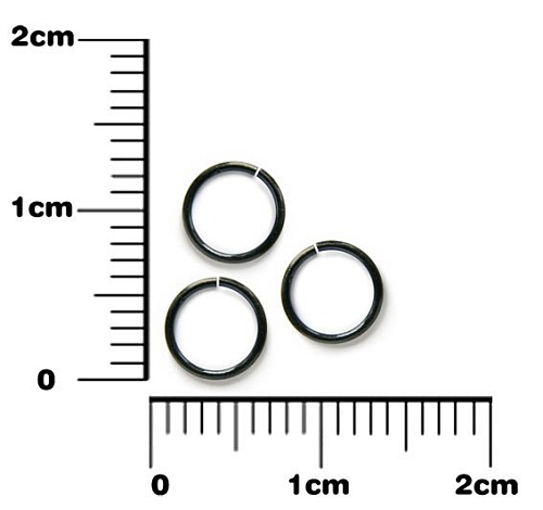 Kroužek spojovací pr.6mm Síla drátu 1mm. Barva antracit.