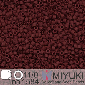 Korálky Miyuki Delica 11/0. Barva Matte Opaque Currant DB1584. Balení 5g