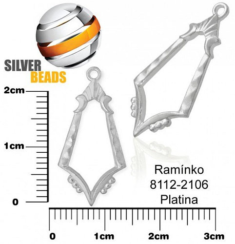 Ozdobné RAMÍNKO ozn.-8112-2106. Barva platina.