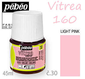 Barva na sklo VITREA 160- vypalovací č.30 LIGHT PINK objem 45ml.