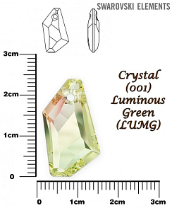 SWAROVSKI DE-Art Pendant barva CRYSTAL LUMINOUS GREEN velikost 24mm.