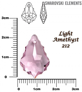 SWAROVSKI  Baroque Pendant barva LIGHT AMETHYST velikost 22x15mm