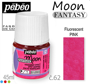 Barva na Šperky MOON Fantasy Pébéo . barva č. 62 FLUORESCENT PINK. Balení 45ml. 