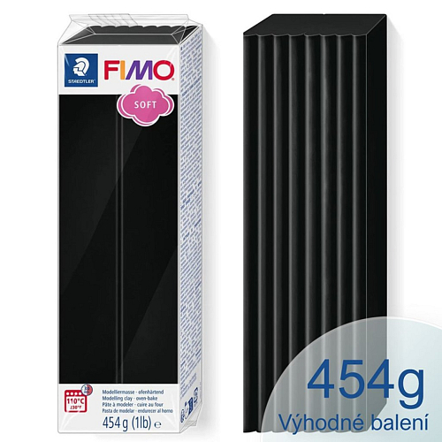 FIMO-soft-balení 454g barva 9 ČERNÁ.Velké balení=VÝHODNÁ CENA