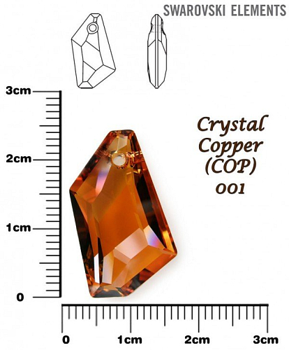 SWAROVSKI DE-Art Pendant barva CRYSTAL COPPER velikost 24mm.