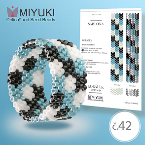 Rukodělná korálková stavebnice MIYUKI. Stavebnice prstenu no. 42