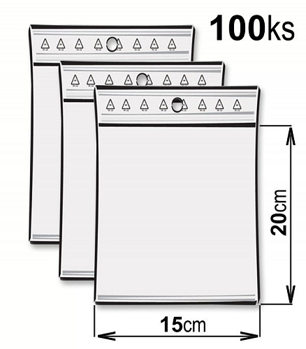 Sáček rychlozavírací ZIP sáček 15x20cm tl.0,05mm -s otvorem pro zavěšení.MAXI balení 100ks.Výhodná cena.