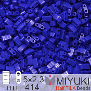 Korálky Miyuki Half Tila. Barva Opaque Cobalt HTL 414 Balení 3g