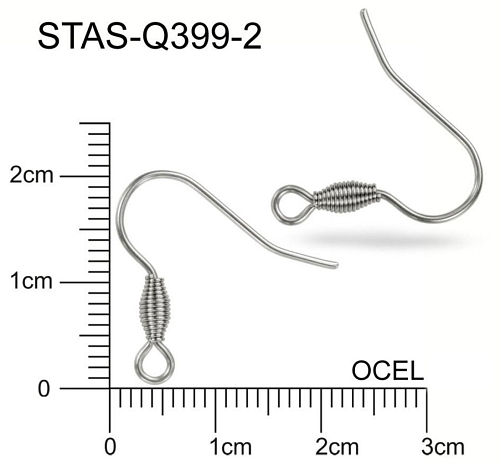 Afroháček s kuželovou pružinkou CHIRURGICKÁ OCEL ozn.-STAS-Q399 2