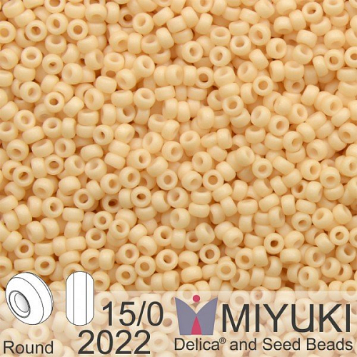 Korálky Miyuki Round 15/0. Barva 2022 Matte Op Antique Beige. Balení 5g