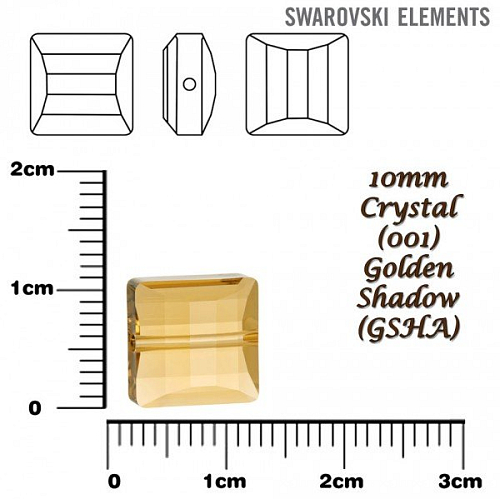 SWAROVSKI Stairway BEAD 5624 barva CRYSTAL GOLDEN SHADOW velikost 10mm.
