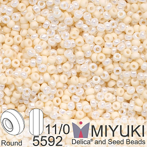 Korálky Miyuki Round 11/0. Barva Sparkling Beige mix 5592 Balení 5g.