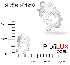 Přívěsek Ocel ozn-P1210 mini Sova velikost 15x9mm. Řada přívěsků ProfiLUX