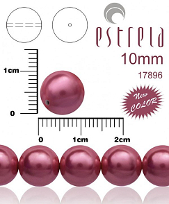 VOSKOVANÉ korále tvar kulatý. Velikost 10mm. Barva 17896 (metalická starorůžová ) New COLOR. Balení 12ks na návleku