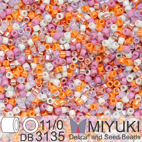 Korálky Miyuki Delica 11/0. Barva Pastel Chique Mix DB3135. Balení 5g