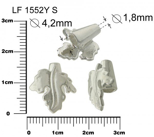 KONCOVKA kužel+list. Ozn.-LF1552Y S. Barva stříbrná. 