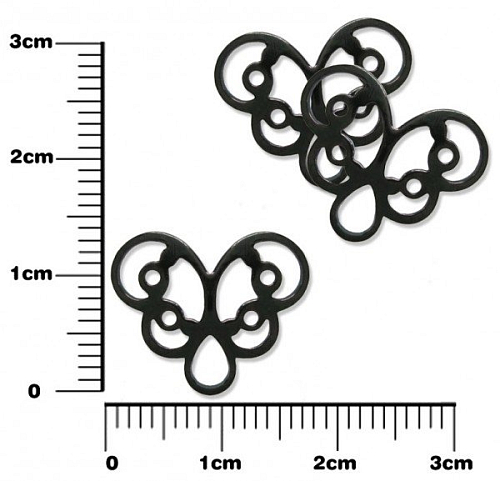 Ramínko rozdělovač tvar MOTÝL Velikost 17x14mm.  Barva antracit.