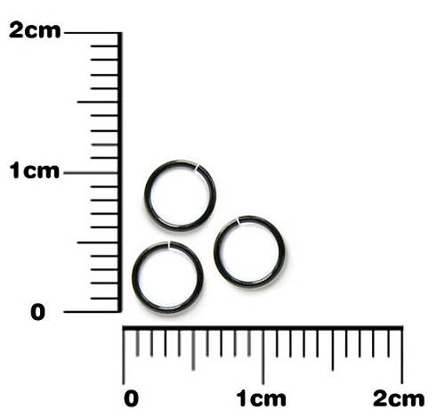 Kroužek spojovací pr.5mm Síla drátu 1mm. Barva antracit.