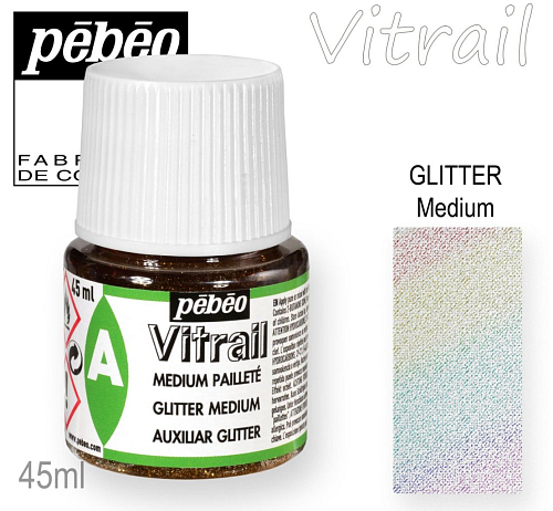 Barva na sklo VITRAIL GLITTER Medium objem 45ml.