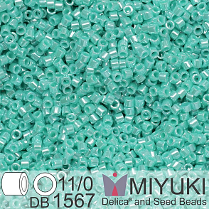 Korálky Miyuki Delica 11/0. Barva Opaque Sea Opal Luster DB1567. Balení 5g.