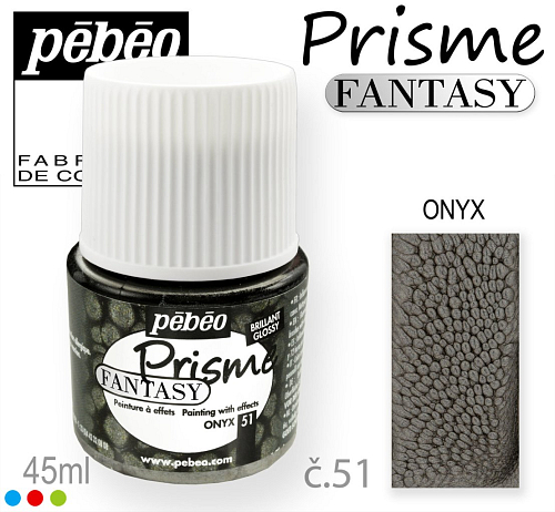 Barva na Šperky PRISME Fantasy Pébéo . barva č. 51 ONYX. Balení 45ml. 