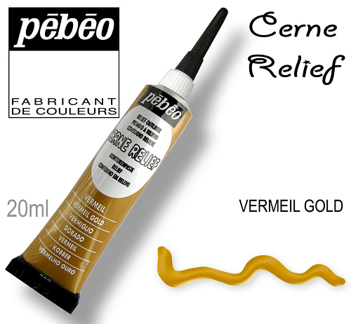 KONTURA Cerne Relief 20 ml barva Vermeil Gold.Výrobce PEBEO