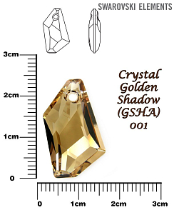 SWAROVSKI 6670 CRYSTAL GOLDEN SHADOW 24mm