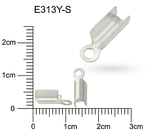 Koncovka otevřená s očkem. Ozn.-E313Y S. Barva stříbrná. 