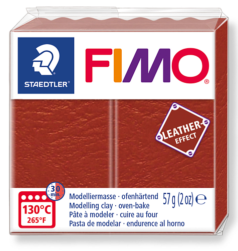 FIMO LEATHER efekt barva REZAVÁ č.749 balení  57g