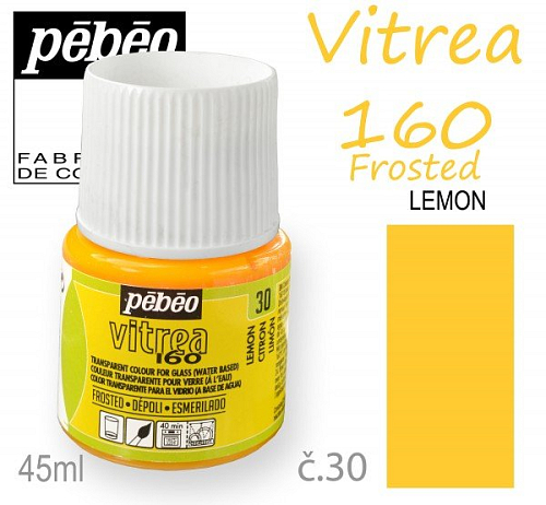 Barva na sklo VITREA 160- vypalovací č.30 LEMON Frosted (matná) objem 45ml.