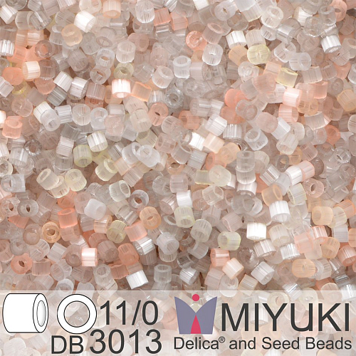 Korálky Miyuki Delica 11/0. Barva Mix - Moonstone DB3013. Balení 5g